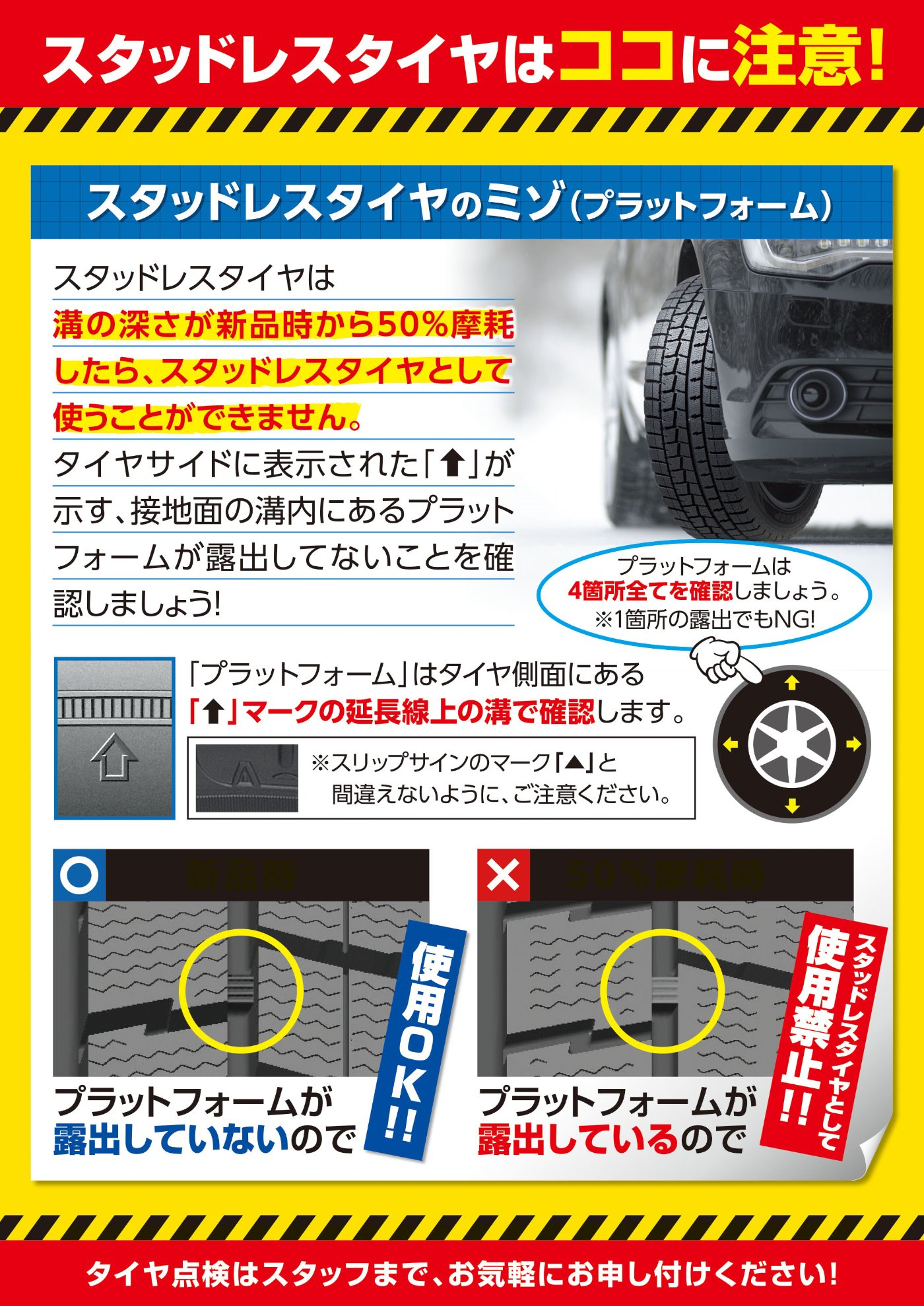 再掲載 お車の安全は足元から お知らせ タイヤセレクト苫小牧 タイヤセレクト タイヤランド Dunlop