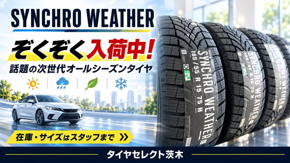 SYNCHRO WEATHER ぞくぞく入荷中！ | お知らせ | タイヤセレクト茨木